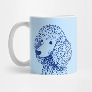 Poodle (Light Blue and Blue) Mug